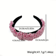 Colorful Flower Ruched Hair Band Headdress for Women