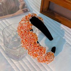 Colorful Flower Ruched Hair Band Headdress for Women