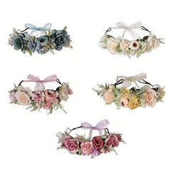 Flower Garland Hair Hoop Rose Flower Hawaii Headdress