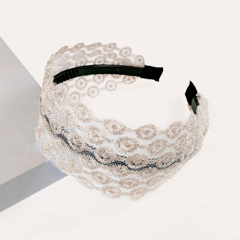 Star Lace Wide Brimmed Headband Holiday Hair Hoop