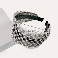 Star Lace Wide Brimmed Headband Holiday Hair Hoop
