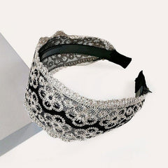 Star Lace Wide Brimmed Headband Holiday Hair Hoop