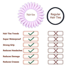 2pcs Spiral Hair Tie Coil Ponytail Holder Hair Accessories
