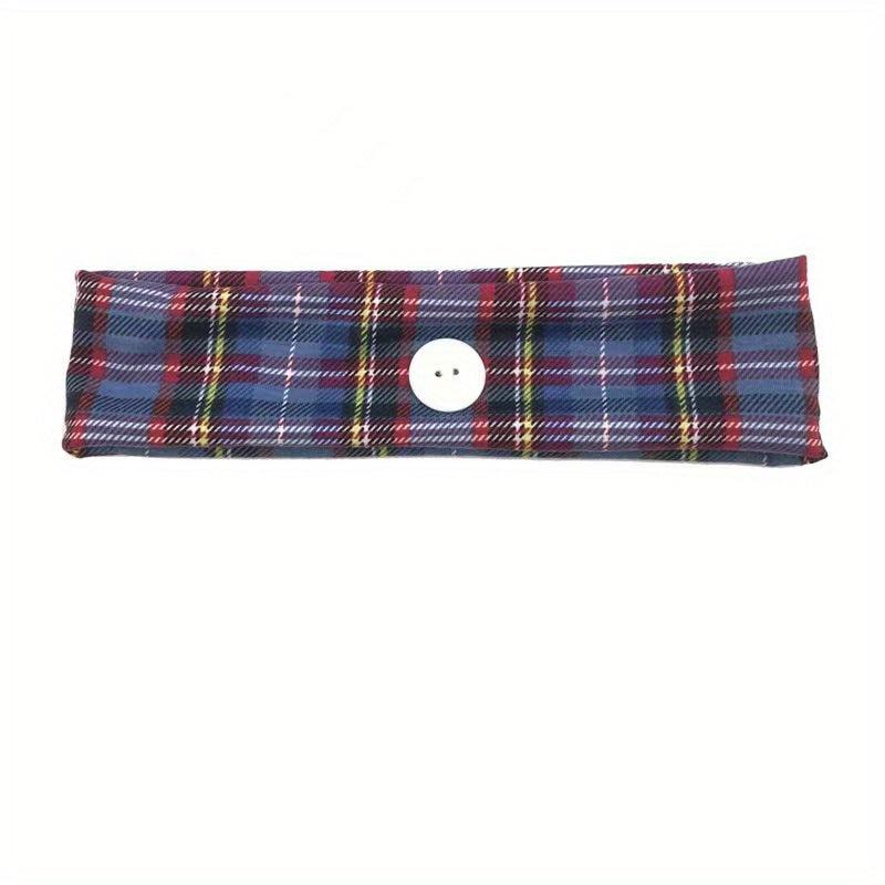 Plaid Knotted Headband Sports Sweatband Hair Band Hair Accessories