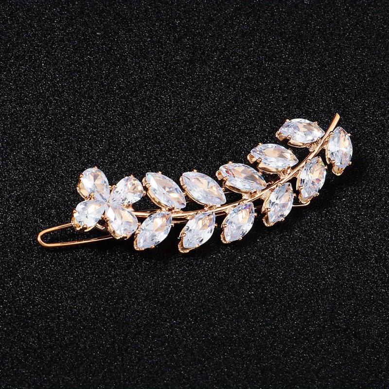 Crystal Zircon Hairpin Metal Clip Women's Hair Accessory