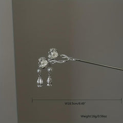 Chinese Style Faux Pearl Hair Stick Flower Hair Accessory