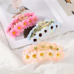 Sunflower Decor Hair Claw Banana Clip Boho Style Headwear
