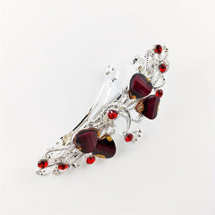 Vintage Rhinestone French Barrette Hair Clip