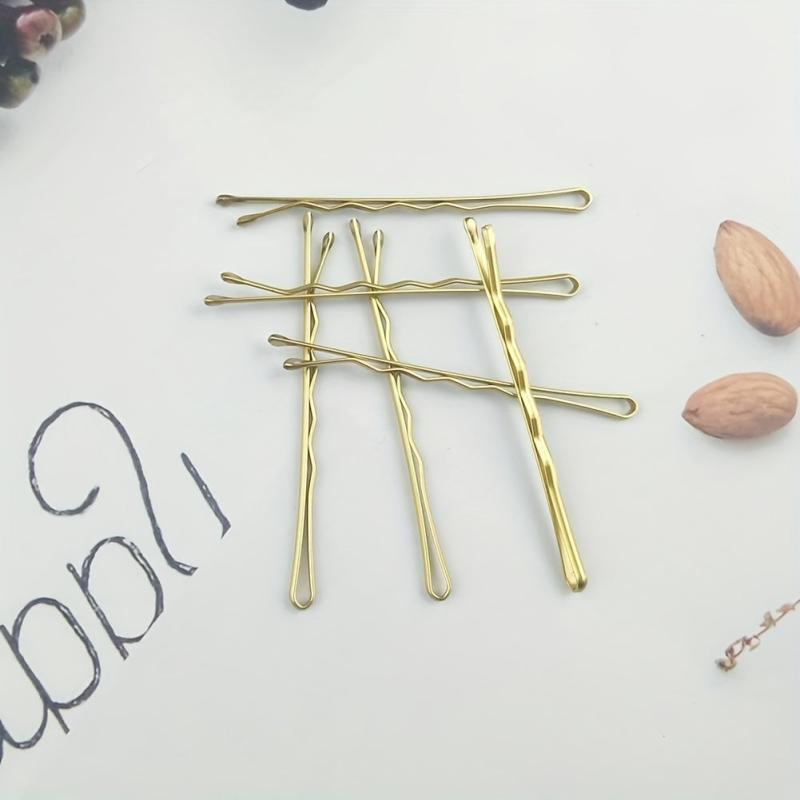 50pcs Golden Bobby Pins Non Slip Hair Clips for Girls Women