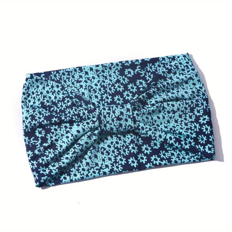 Bohemian Rose Print Boho Headband Wide Sweatbands Hair Accessories For Women
