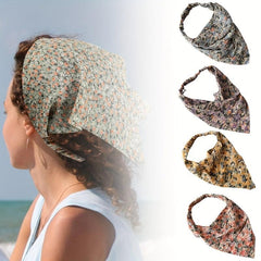 Floral Hair Bandanas Head Kerchief Boho Hair Scarf Triangle Hair Accessories