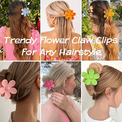 Flower Hair Claw Clip Nonslip Ponytail Holder Women Girls Hair Accessories