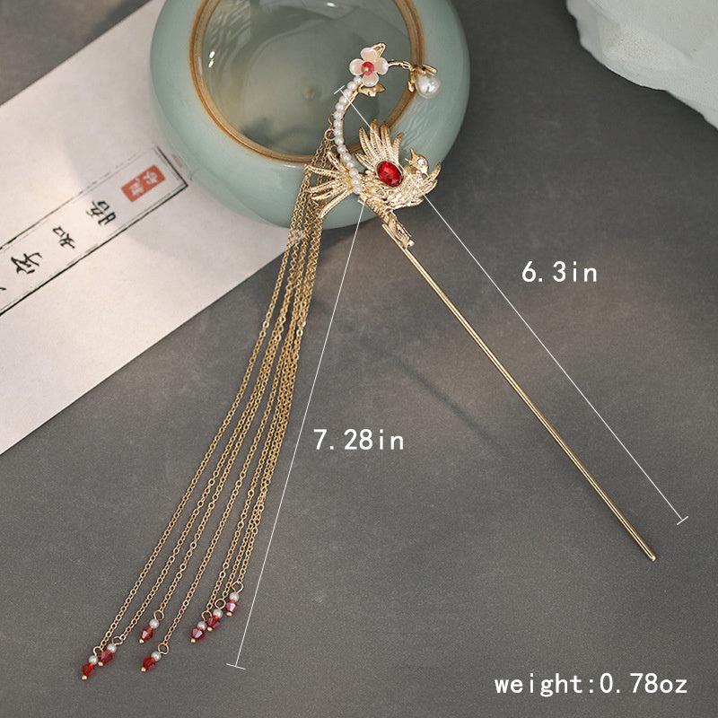 Golden Headdress Cheongsam Hair Pin Wedding Hair Accessories