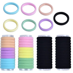 48pcs Minimalist Solid Hair Tie Hair Ring Hair Protective Ponytail Holder