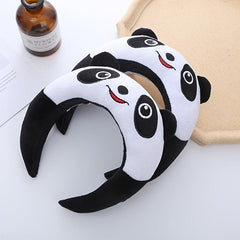 Plush Panda Head Hoop Makeup Skincare Headband
