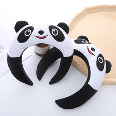 Plush Panda Head Hoop Makeup Skincare Headband