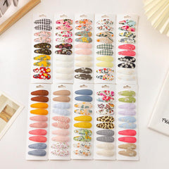 10 Pcs Flower Hair Clip Snap Barrette Hair Slides Non Slip Hair Decoration