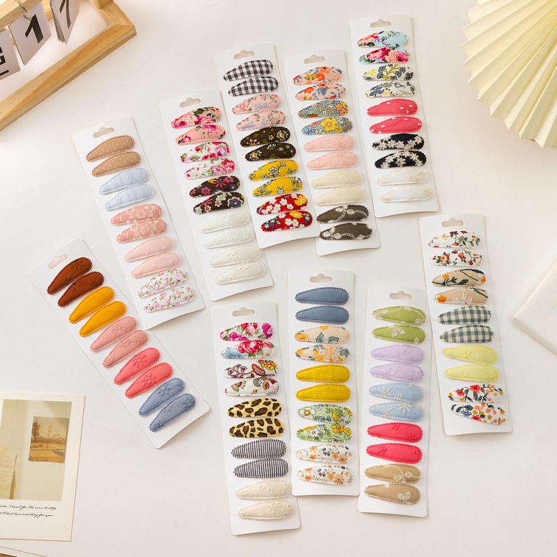 10 Pcs Flower Hair Clip Snap Barrette Hair Slides Non Slip Hair Decoration