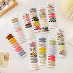 10 Pcs Flower Hair Clip Snap Barrette Hair Slides Non Slip Hair Decoration