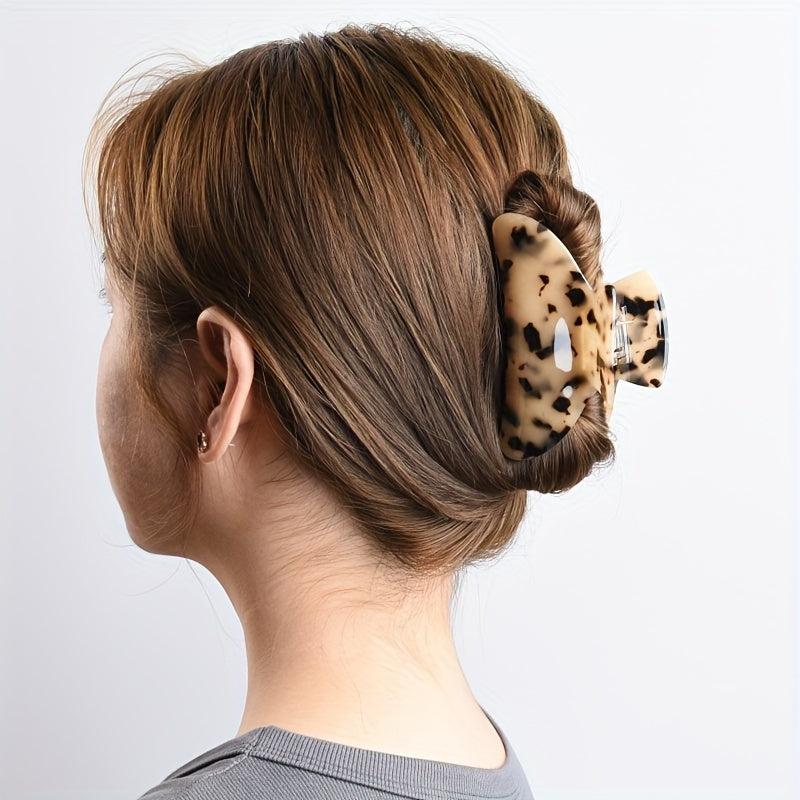 Women's Leopard Pattern Hair Clip Hair Claw Non-slip Hair Accessories
