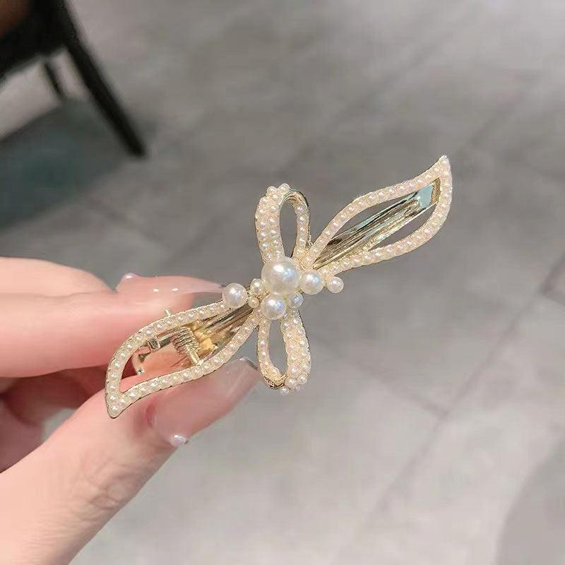 Rhinestone Butterfly Tassel Hair Clip for Women