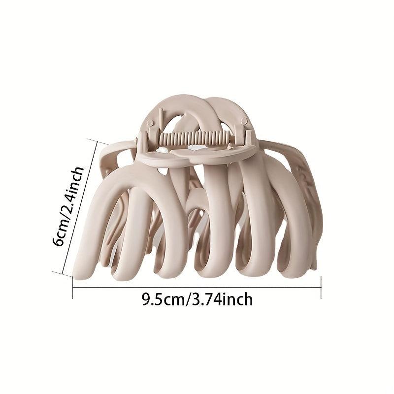 4pcs Frosted Hair Claw Retro Octopus Shape Hair Claw For Women