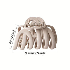 4pcs Frosted Hair Claw Retro Octopus Shape Hair Claw For Women