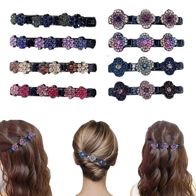 Rhinestone Flower Hair Clip Duck Billed Clip Head Jewelry Hair Accessories