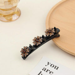 Rhinestone Flower Hair Clip Duck Billed Clip Head Jewelry Hair Accessories