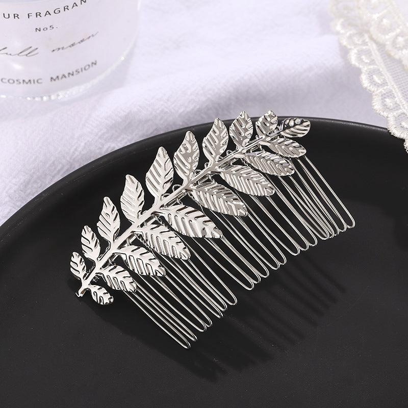 Leaf Hair Comb Silver Bridal Hair Piece