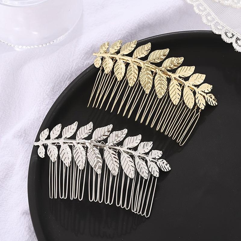 Leaf Hair Comb Silver Bridal Hair Piece