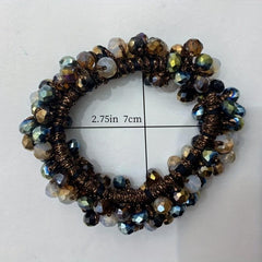 Vintage Hair Rope Faux Pearl Crystal Rubber Band Hair Accessories