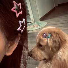 6pcs Y2K Star Hair Clip Snap Clip Hair Barrette Hair Slides Clip For Women Girls