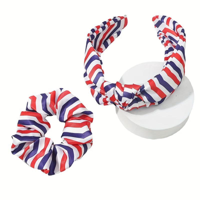 2pcs American Flag Hair Accessories Set