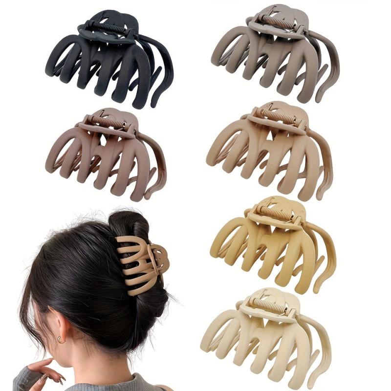 Large Pumpkin Hair Claw Textured Shark Claw Thick Thin Hair Accessories