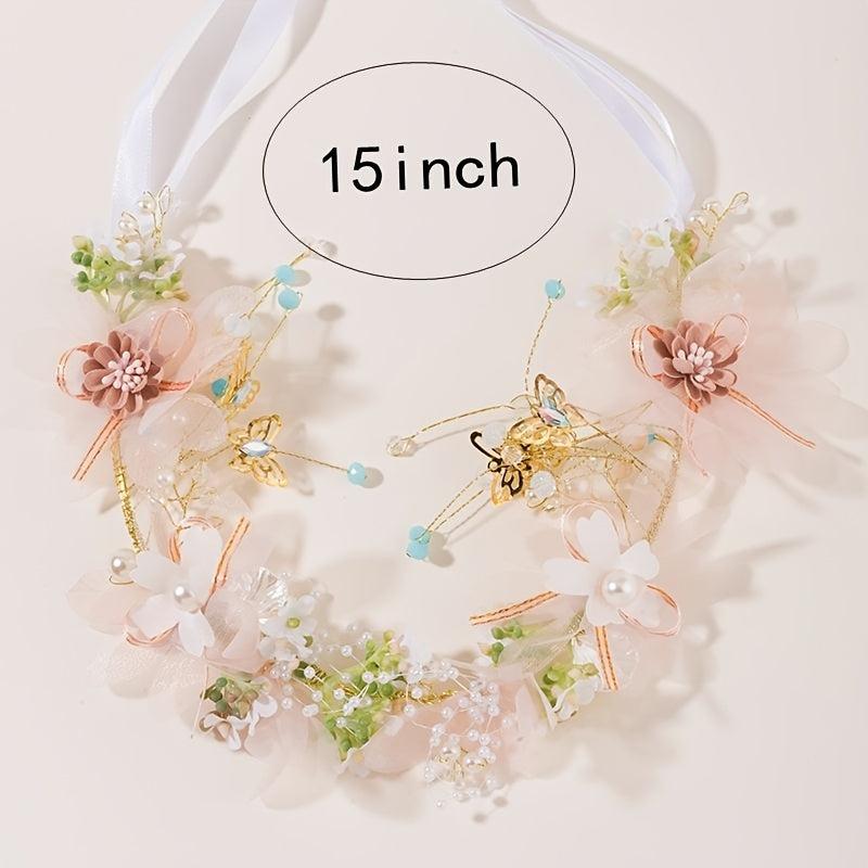 Faux Pearl Bridal Hair Band Crown Headband Wedding Accessories