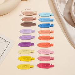 18pcs No Bend Hair Clips For Woman Girl Candy Colors