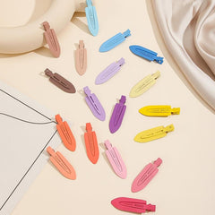 18pcs No Bend Hair Clips For Woman Girl Candy Colors