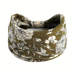 3pcs Retro Yoga Headband Flower Pattern Non slip Sweatband