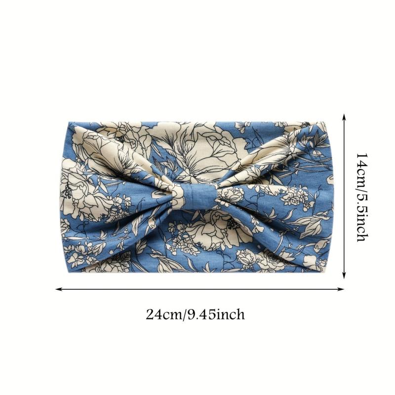 3pcs Retro Yoga Headband Flower Pattern Non slip Sweatband