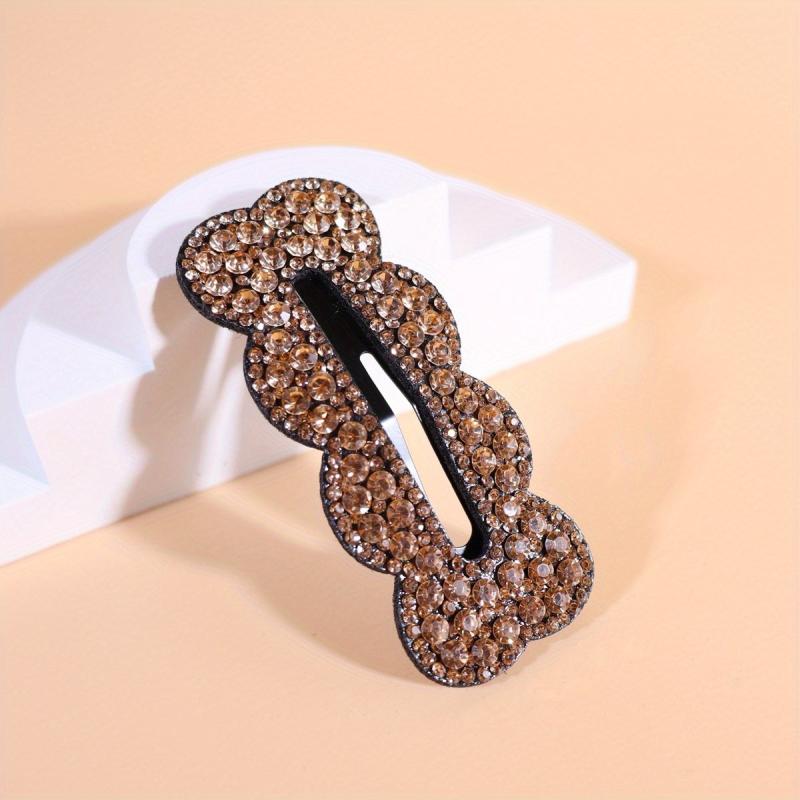 Vintage Rhinestone Hair Clip Snap Clip