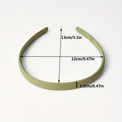 9pcs Matte Solid Headband Nonslip Head Hoop Sweet Headdress Hair Accessories