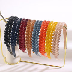 8pcs Bright Wide Brim Wheat Shape Headband Hair Hoop Thin Toothed Non slip