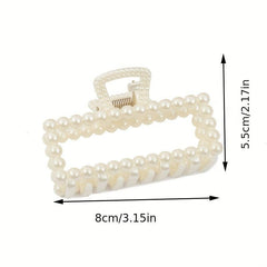 Faux Pearl Large Hair Clip Ponytail Holder Head Jewelry Hair Accessories