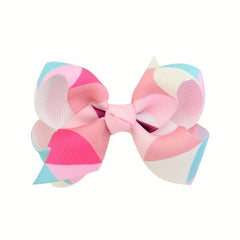 Colorful Bow Hair Clips for Girls Kids, Printed Bowknot Hair Accessory