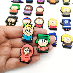 30pcs Cartoon Character Clogs Shoe Charm Flower Accessories
