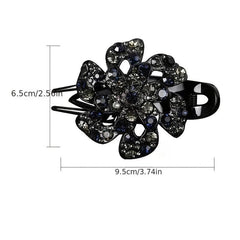 Plum Resin Rhinestone Clip Duck Clip Women Barrettes