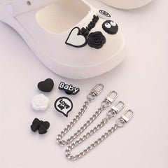 12pcs Cartoon Shoe Charm Sandal Slipper Buckle Set