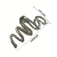 Large Silver Hair Clip for Women, Back Head Hair Accessory