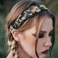 Flower Lace Headband Embroidered Hair Band Wide Brimmed Headband